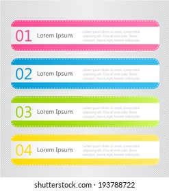 Modern infographics colorful design template with shadow vector illustration