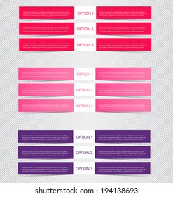 Modern infographics colorful web design template with shadow vector illustration