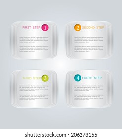 Modern infographics colorful web design template with shadow vector illustration. 