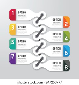 Modern infographics design options banner. Vector illustration. can be used for workflow layout, diagram, number options, graphic or website layout vector