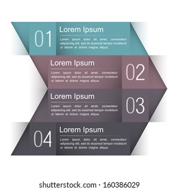 Modern infographics design template with four elements, vector eps10 illustration