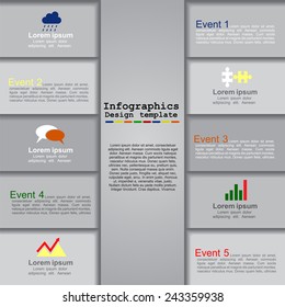 Modern infographics design template. Vector illustration Eps 8.