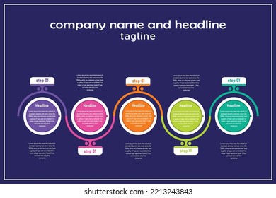 modern infographics design vector and marketing icons can be used for workflow layout, diagram, annual report, web design. Business concept with 6 options, 5 steps or processes