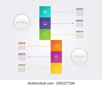 Modern Infographics design vector. Vector timeline infographic template.