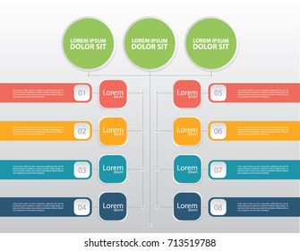 Modern Infographics design vector. Vector timeline infographic template.