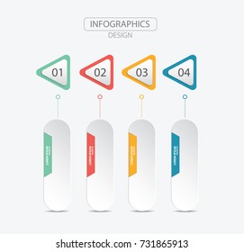 Modern Infographics design. Vector timeline infographic template. Red , Blue , Yellow and Green colors.