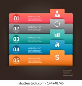 Modern infographics element number template. Vector illustration. can be used for workflow layout, diagram, business step options, banner, web design