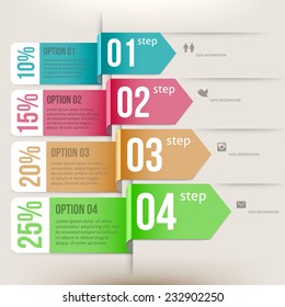 Plantilla de número de elemento de infografía moderna. Ilustración vectorial. se puede utilizar para diseño de flujo de trabajo, diagrama, opciones de paso empresarial, banner, diseño web