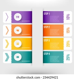 Modern infographics element number template. Vector illustration. can be used for workflow layout, diagram, business step options, banner, web design