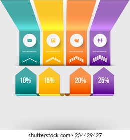 Modern infographics element number template. Vector illustration. can be used for workflow layout, diagram, business step options, banner, web design