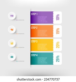 Modern infographics element number template. Banner template with icons. Vector illustration. can be used for workflow layout, diagram, business step options, web design