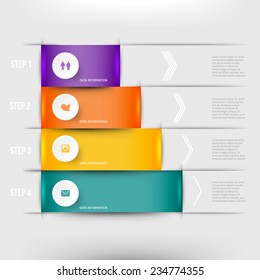 Modern infographics element number template. Vector illustration. can be used for workflow layout, diagram, business step options, banner, web design