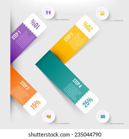 Modern infographics element number template. Vector illustration. can be used for workflow layout, diagram, business step options, banner, web design