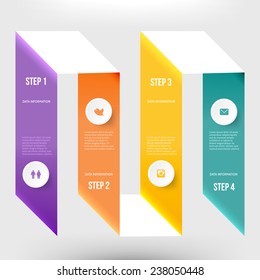Modern infographics element number template. Vector illustration. can be used for workflow layout, diagram, business step options, banner, web design