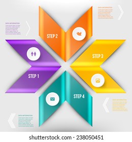 Modern infographics element number template. Vector illustration. can be used for workflow layout, diagram, business step options, banner, web design