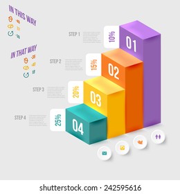 Modern infographics element number template. Vector illustration. can be used for workflow layout, diagram, business step options, banner, web design