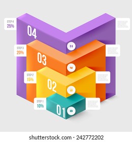 Modern infographics element number template. Vector illustration. can be used for workflow layout, diagram, business step options, banner, web design