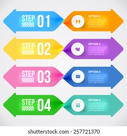 Modern infographics element number template. Vector illustration. can be used for workflow layout, diagram, business step options, banner, web design