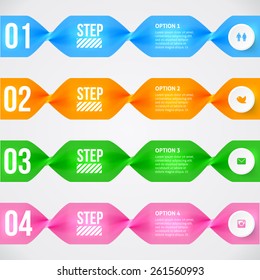 Modern infographics element number template. Vector illustration. can be used for workflow layout, diagram, business step options, banner, web design