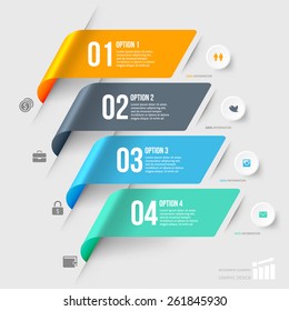 Modern Infographics Element Number Template. Vector Illustration. Can Be Used For Workflow Layout, Diagram, Business Step Options, Banner, Web Design