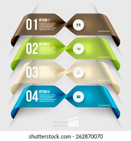 Modern infographics element number template. Vector illustration. can be used for workflow layout, diagram, business step options, banner, web design