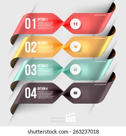 Modern infographics element number template. Vector illustration. can be used for workflow layout, diagram, business step options, banner, web design