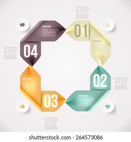Modern infographics element number template. Vector illustration. can be used for workflow layout, diagram, business step options, banner, web design