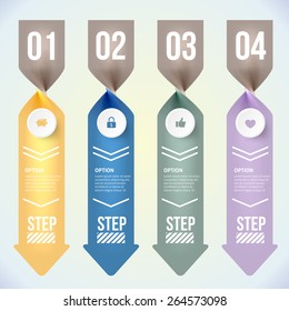 Modern infographics element number template. Vector illustration. can be used for workflow layout, diagram, business step options, banner, web design