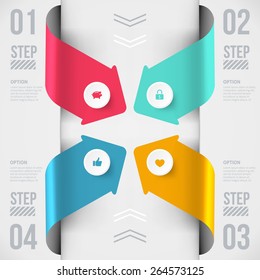 Modern infographics element number template. Vector illustration. can be used for workflow layout, diagram, business step options, banner, web design