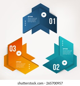Modern infographics element number template. Vector illustration. can be used for workflow layout, diagram, business step options, banner, web design