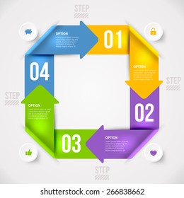 Modern infographics element number template. Vector illustration. can be used for workflow layout, diagram, business step options, banner, web design