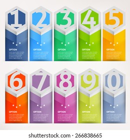 Modern infographics element number template. Vector illustration. can be used for workflow layout, diagram, business step options, banner, web design