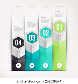 Modern infographics element number template. Vector illustration. can be used for workflow layout, diagram, business step options, banner, web design