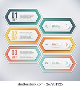 Modern infographics element number template. Vector illustration. can be used for workflow layout, diagram, business step options, banner, web design