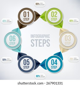 Modern infographics element number template. Vector illustration. can be used for workflow layout, diagram, business step options, banner, web design