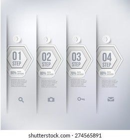 Modern infographics element number template. Vector illustration. can be used for workflow layout, diagram, business step options, banner, web design