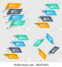 Modern infographics element number template. Modern banner template set. Vector illustration. can be used for workflow layout, diagram, business step options, banner, web design