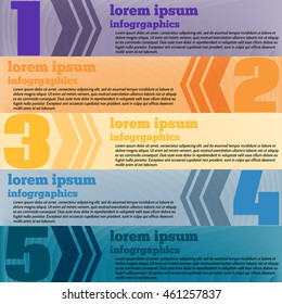 Modern infographics element number template. Business infographics design template. Colorful modern text box template for website computer graphic and internet. Vector Elements.
