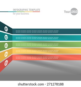 Modern infographics element origami style.  Workflow layout. Vector illustration