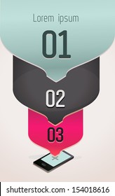 Modern Infographics element with a smartphone/vector illustration/eps10.