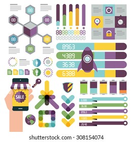 modern infographics Elements in flat style 02