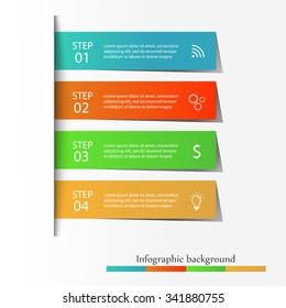Modern infographics elements. Origami style. Vector illustration. Can be used for workflow layout, diagram, number and step up options, web design. Infographics background.