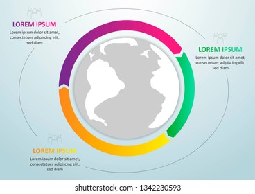 Modern infographics global template for 8 options. Vector. Can be used for workflow layout, banner, diagram, web design, infographic template.