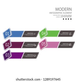 Modern Infographics label banners with  icon template vector 