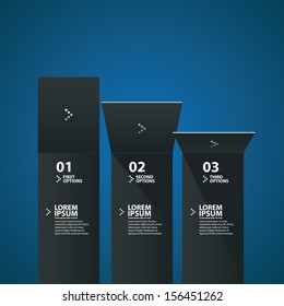 Modern infographics layout origami style options banner. Vector illustration.