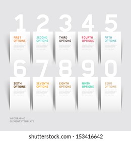 Modern infographics number options template. Vector illustration. can be used for workflow layout, diagram, business step options, banner, web design