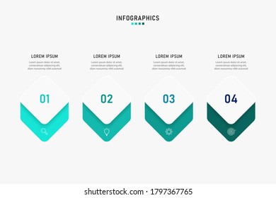 Modern infographics number options template. Vector illustration. Can be used for workflow layout, diagram, business step options, banner, web design.
