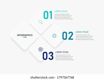 Plantilla de opciones de número de infografías modernas. Ilustración vectorial. Se puede utilizar para diseño de flujo de trabajo, diagrama, opciones de pasos empresariales, banner, diseño web.