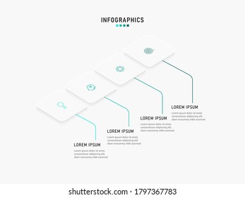 Plantilla de opciones de número de infografías modernas. Ilustración vectorial. Se puede utilizar para diseño de flujo de trabajo, diagrama, opciones de pasos empresariales, banner, diseño web.