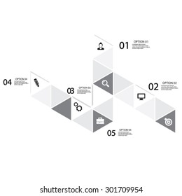 Modern infographics number options template